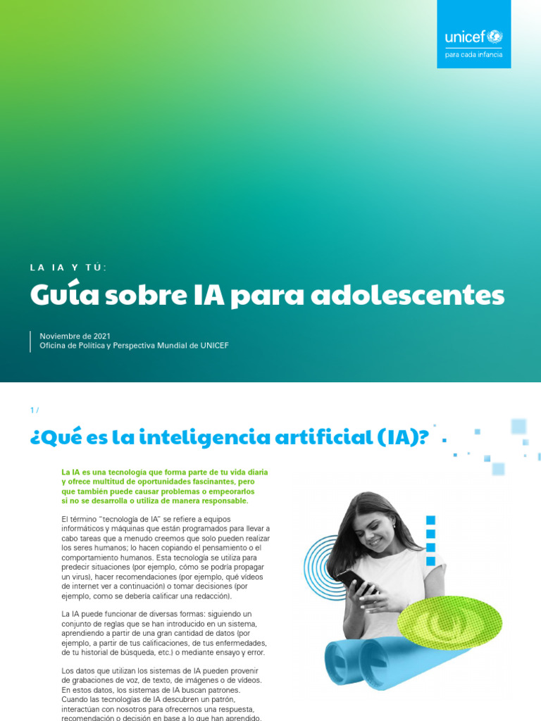 Guía de IA para adolescentes | PDF | Inteligencia artificial ...