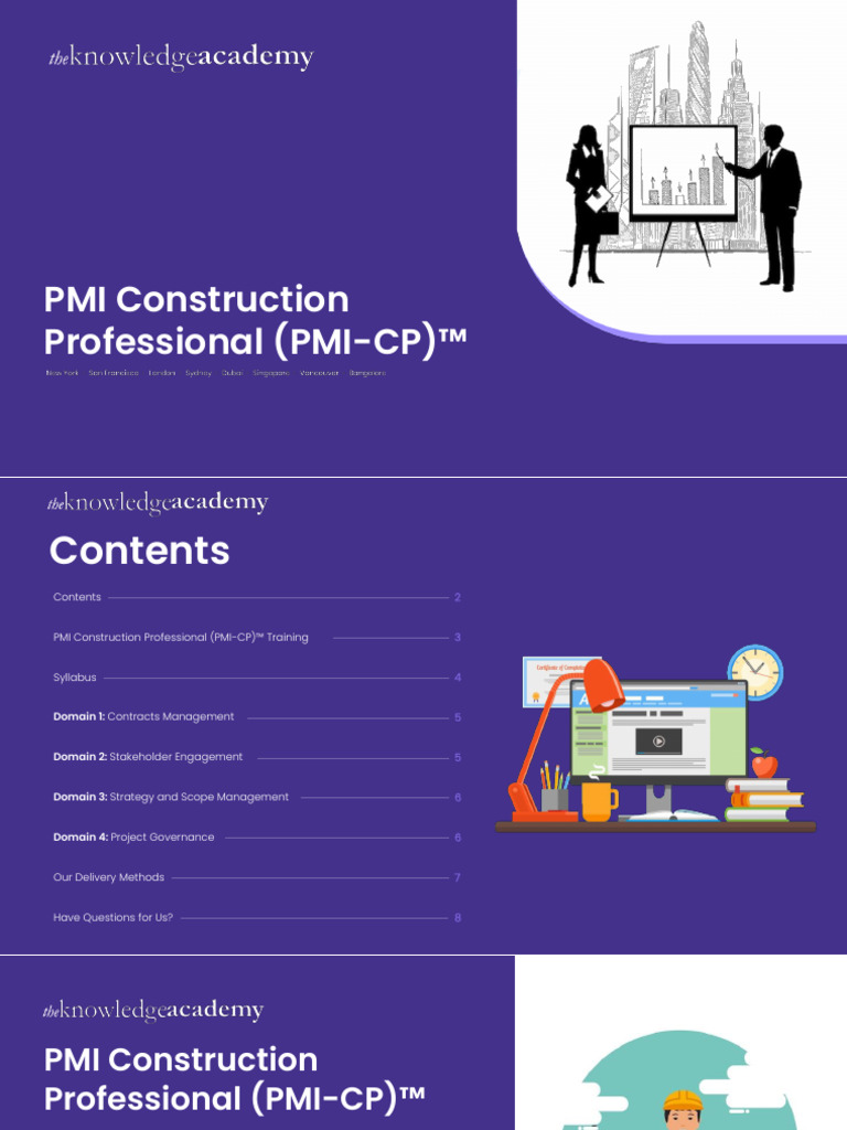 PMI Construction Professional (PMI-CP) ™ - Brochure | PDF | Governance ...