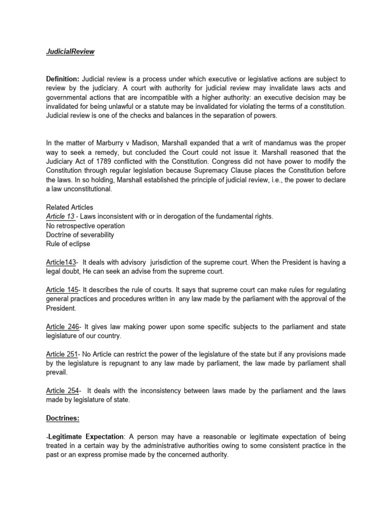 Judicial Review Consti II | PDF | Judicial Review | Supreme Courts