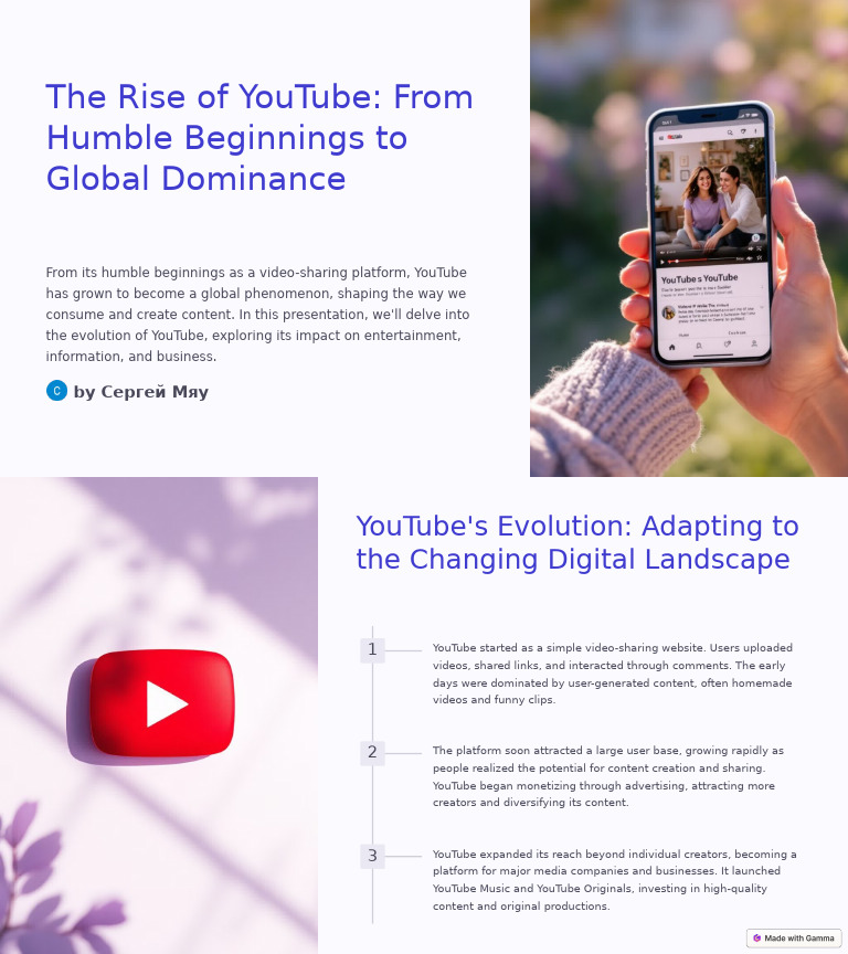 The Rise of YouTube From Humble Beginnings To Global Dominance | PDF