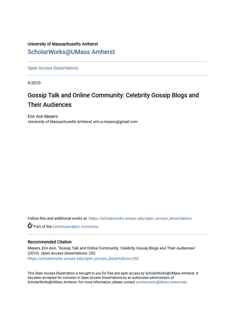 Gossip Talk and Online Community - Celebrity Gossip Blogs and Thei ...