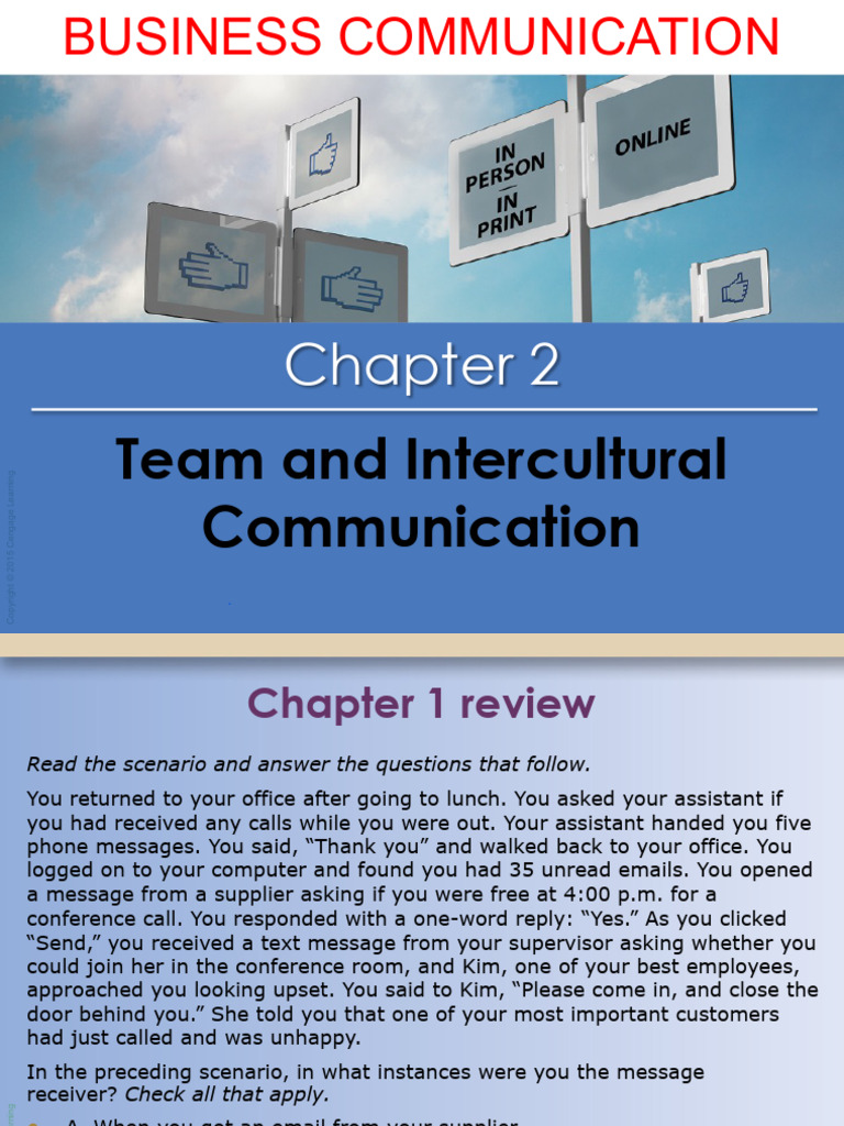 CH 2 Students | PDF | Communication | Cross Cultural Communication