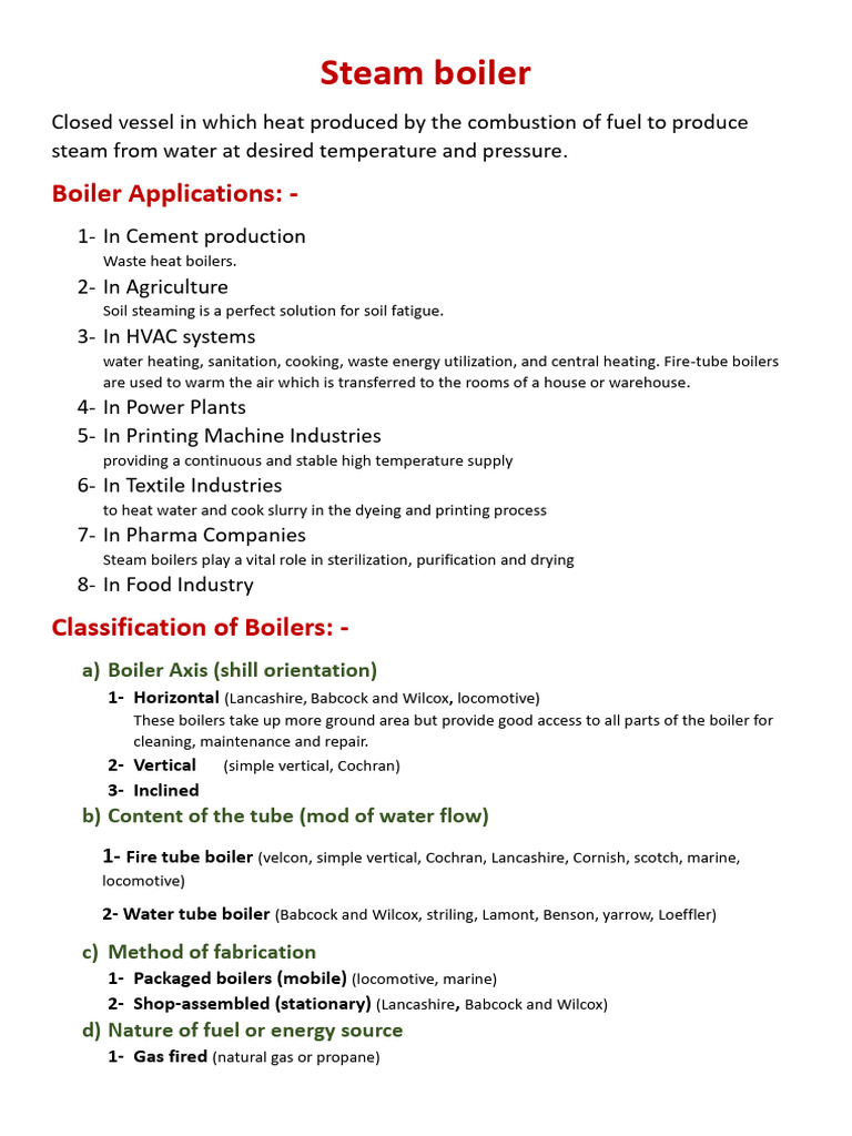 Comprehensive Guide to Steam Boilers | PDF | Boiler | Pipe (Fluid ...