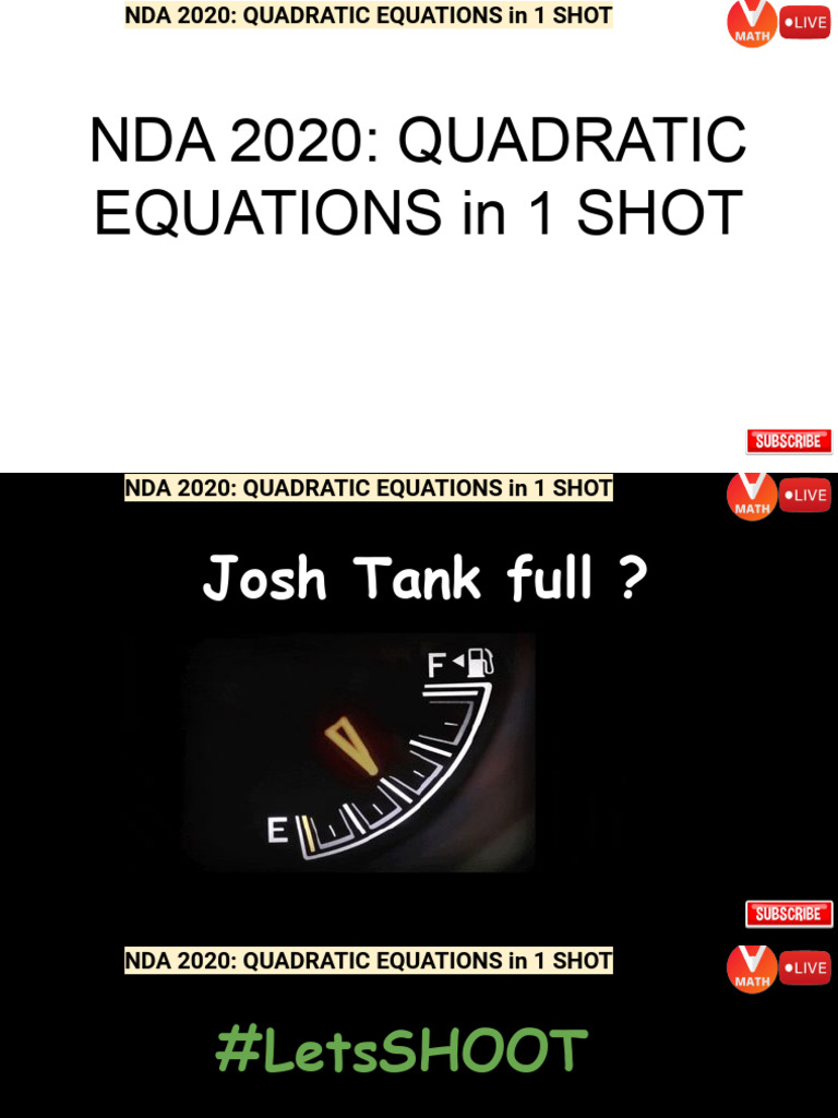 NDA+2020_+QUADRATIC+EQUATIONS+in+1+SHOT | PDF | Quadratic Equation ...