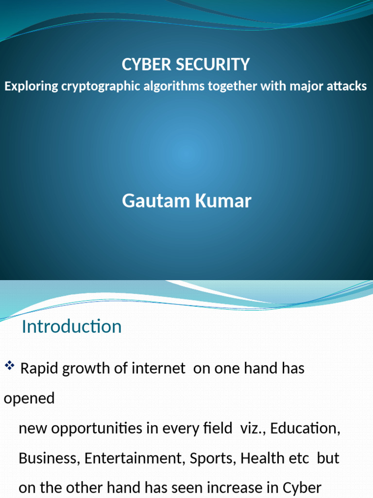 Exploring Cryptographic Algorithms Together With Major Attacks | PDF ...