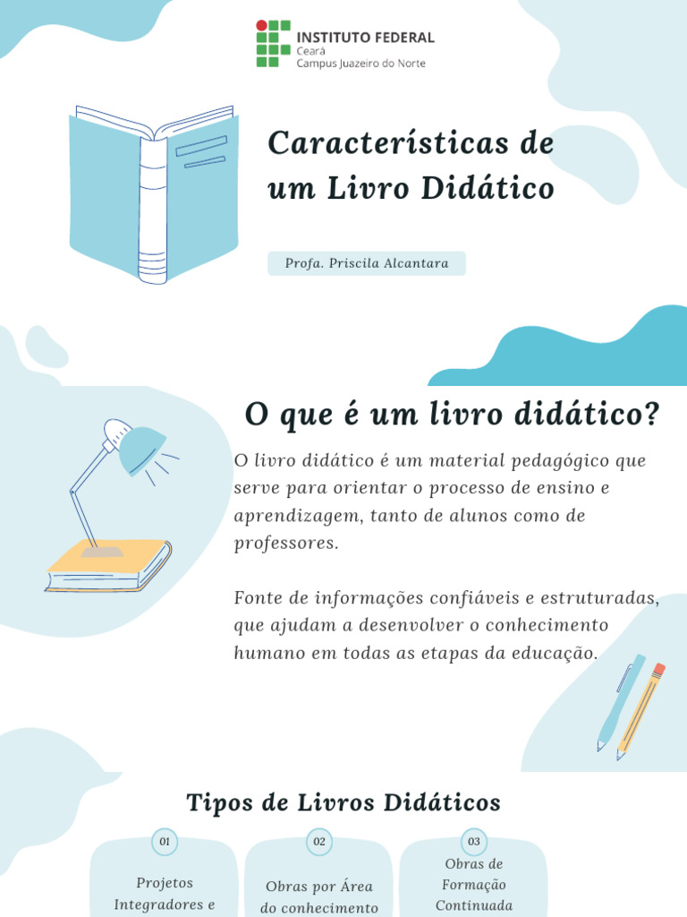 Características Essenciais do Livro Didático | PDF | Livro didático ...