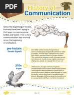 Timeline of Communication Evolution | PDF | Telephone | Communication