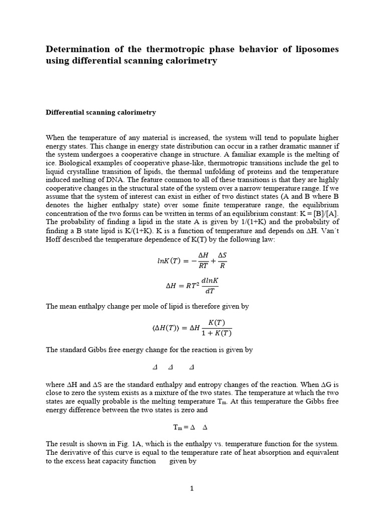 DSC Script 2024 | PDF | Differential Scanning Calorimetry | Temperature