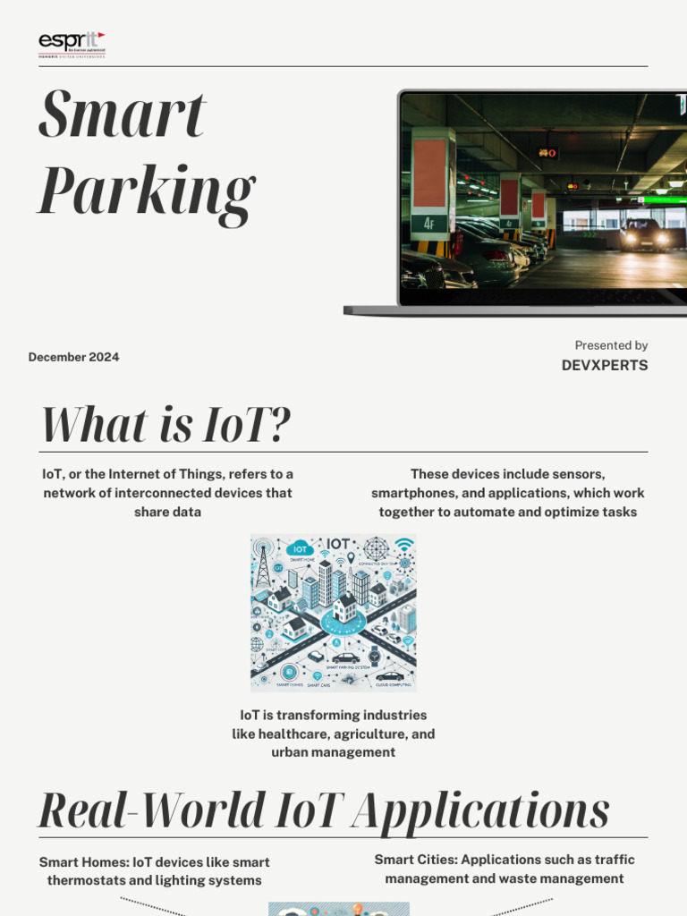 Smart Parking (IOT) | PDF | Computer Network | Internet Of Things