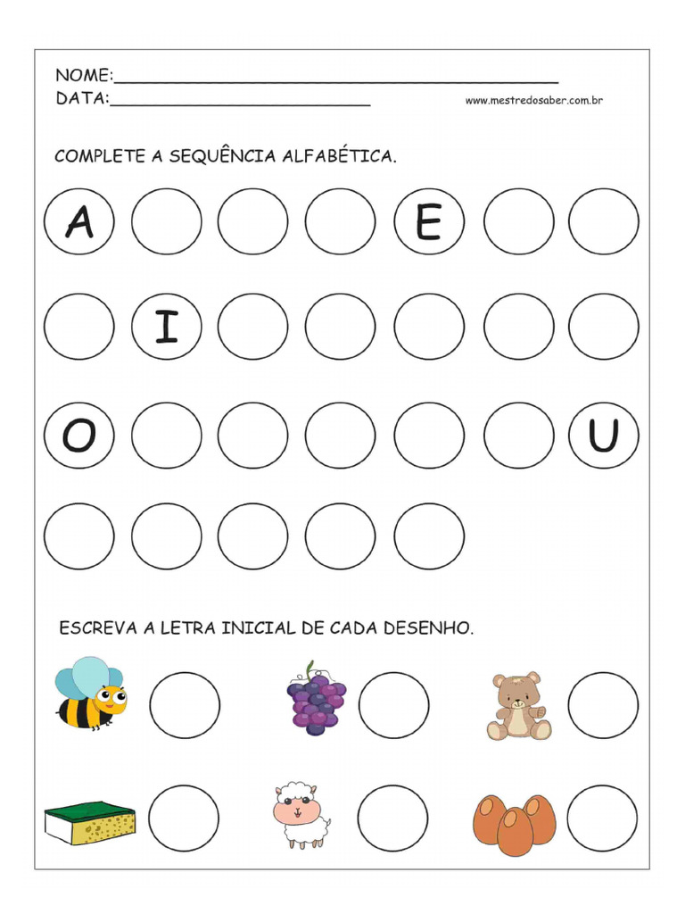 ATIVIDADES ALFABETO JARDIM | PDF