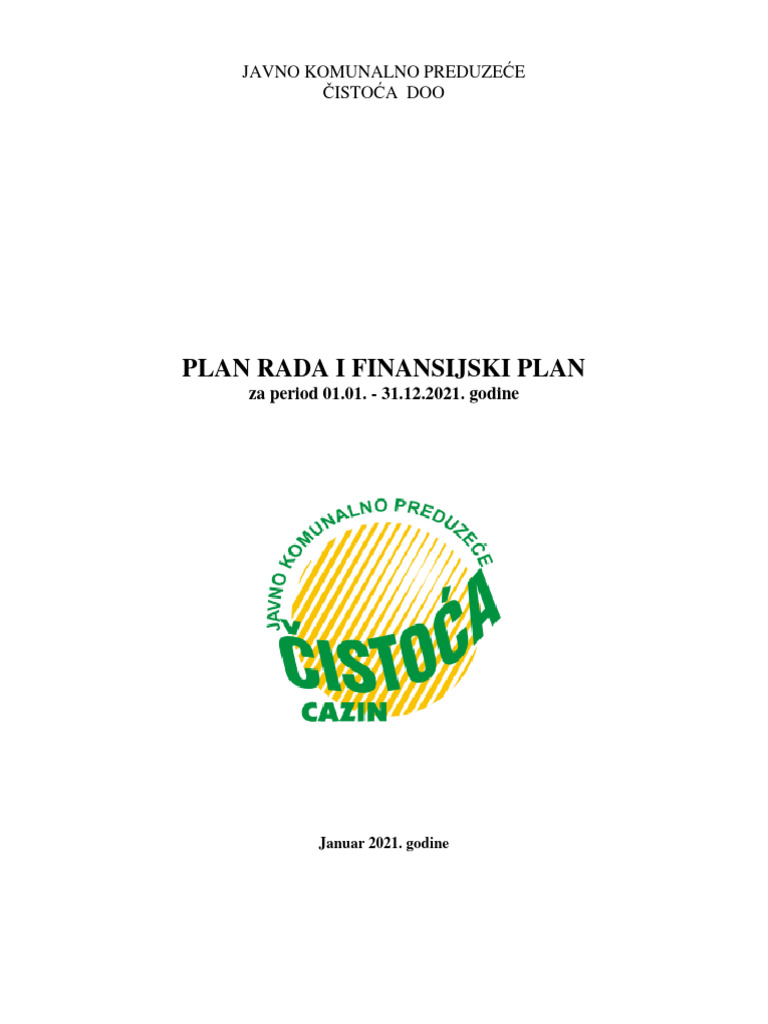 Plan Rada 2021 | PDF