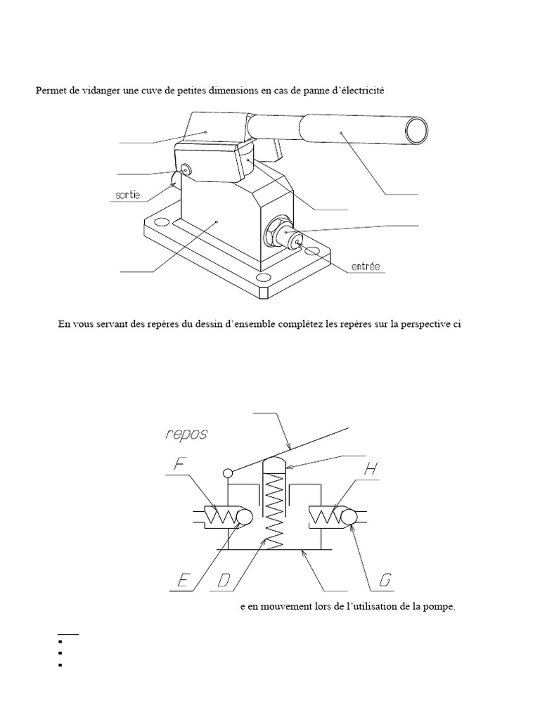 Schéma de la Pompe Hydraulique Manuelle PDF Pompe — free download