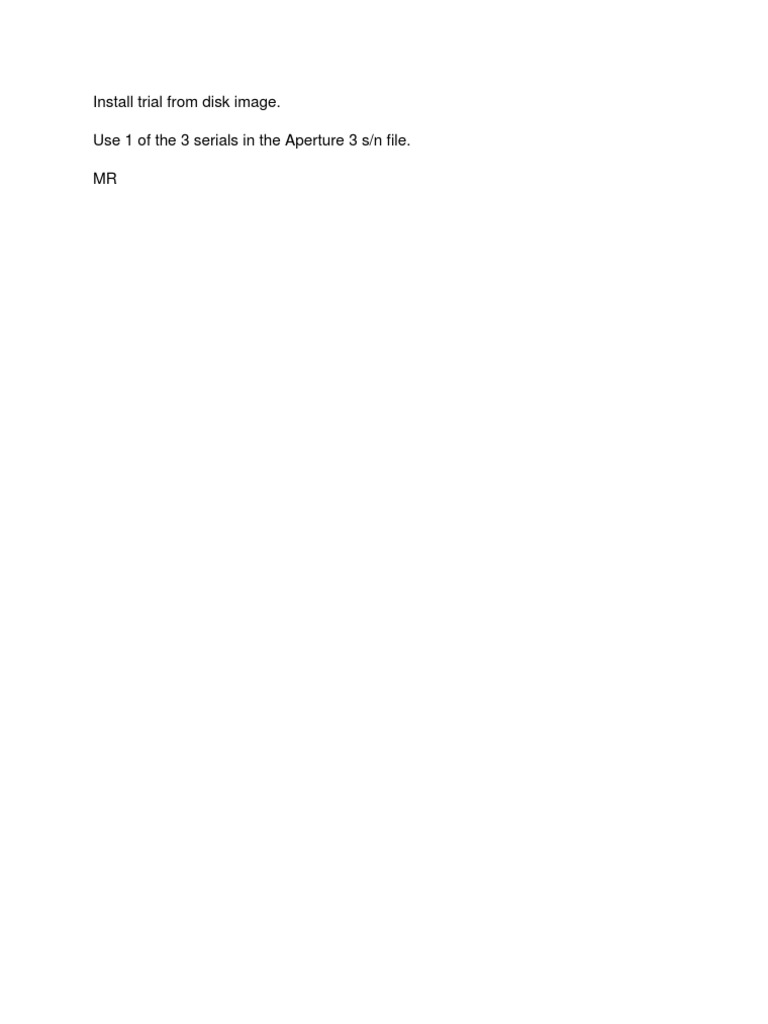 Install Aperture 3 Trial from Disk Image | PDF | Computer Architecture ...