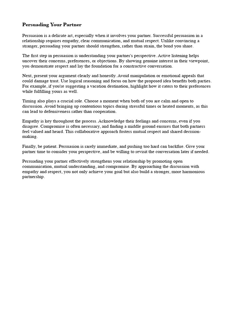Persuading Your Partner | PDF