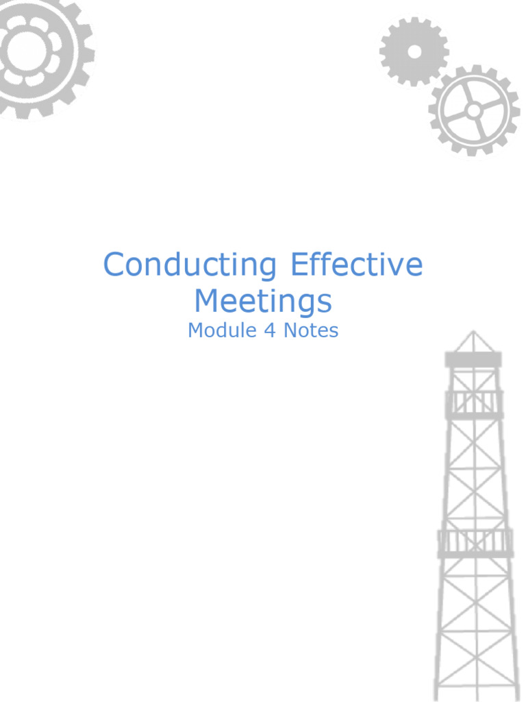 Effective Meeting Strategies Guide | PDF