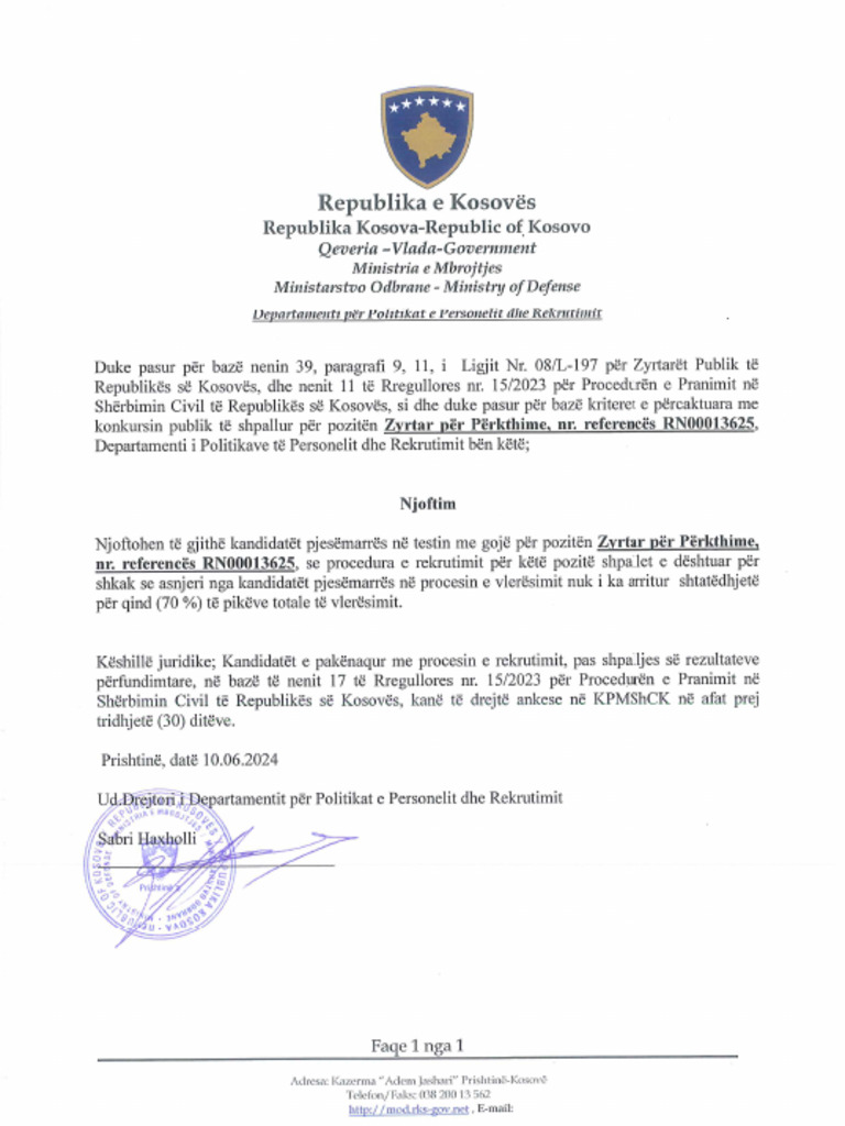 Zyrtar Për Përkthime | PDF