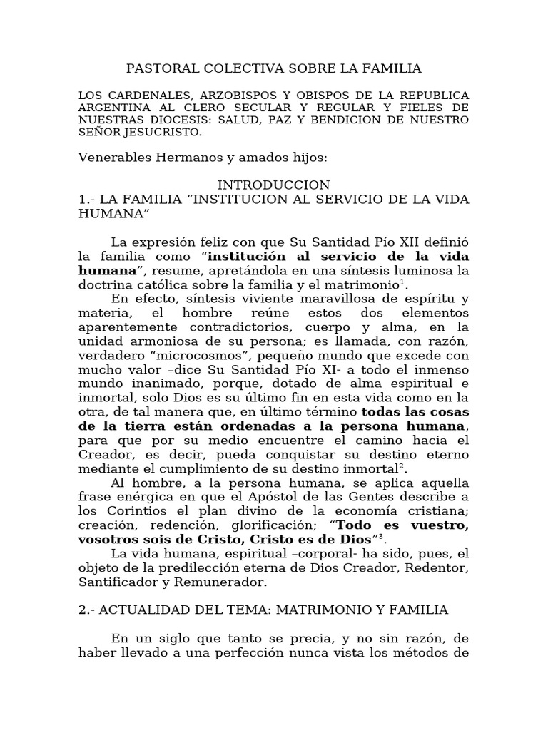 Importancia de la Familia en la Fe Católica | PDF | Cristo (título ...