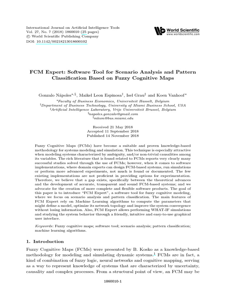 FCM Expert: Tool for Fuzzy Modeling | PDF | Machine Learning | Fuzzy Logic