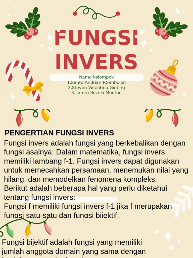 Lambang dan Pengertian Fungsi Invers | PDF