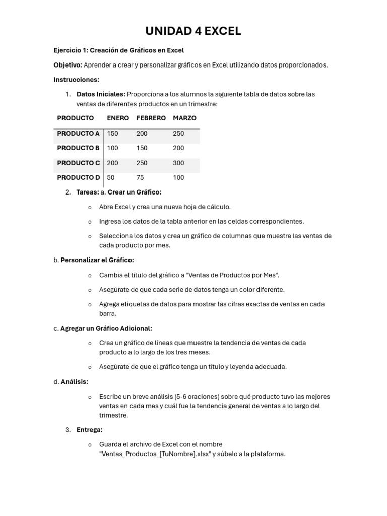Ejercicios Prácticos de Excel 4 | PDF | Microsoft Excel | Hoja de cálculo