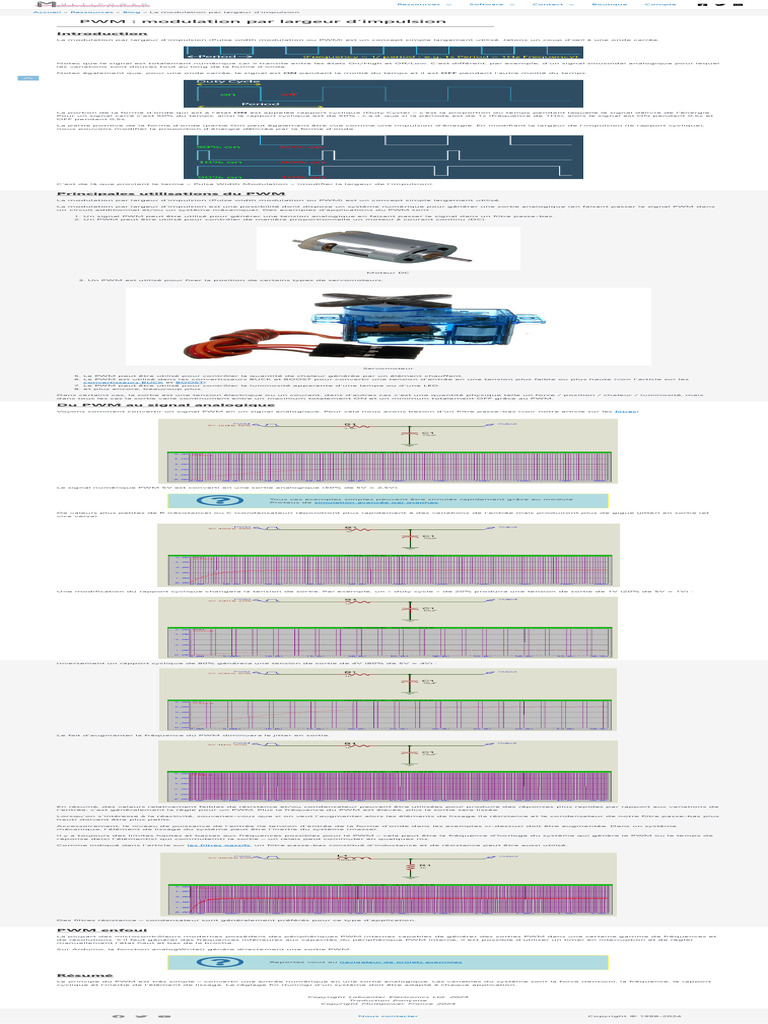 Rapport cyclique en modulation PWM | PDF | Filtre (électronique ...