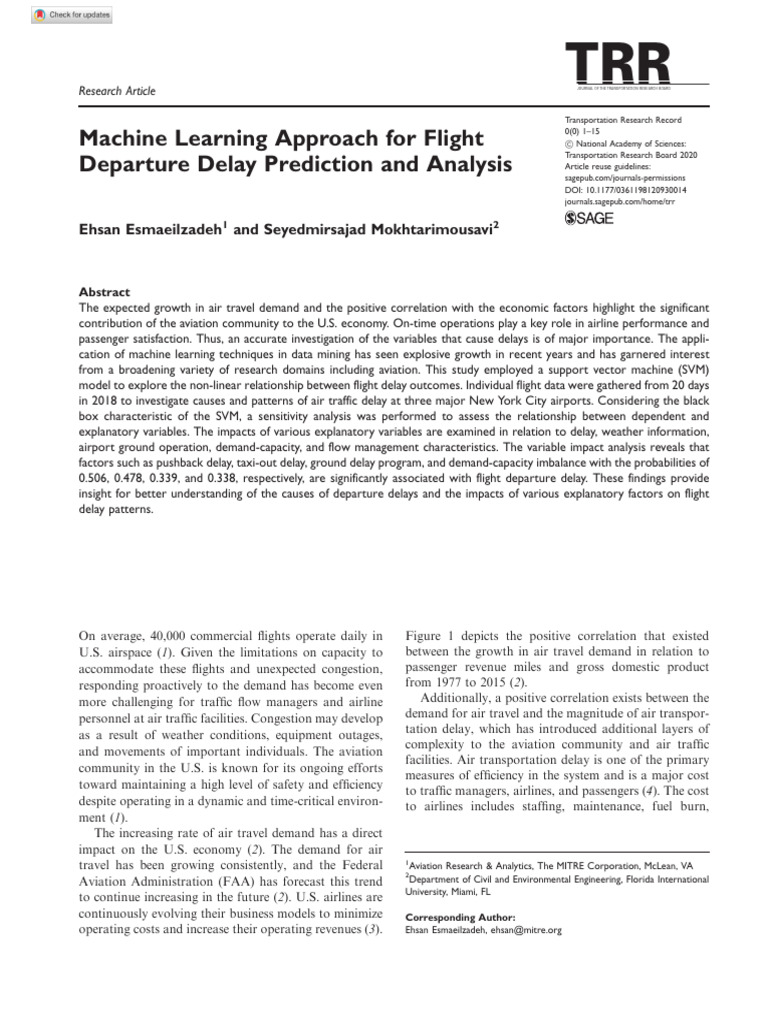 Flight Delay Prediction Using Machine Learning | PDF | Support Vector ...