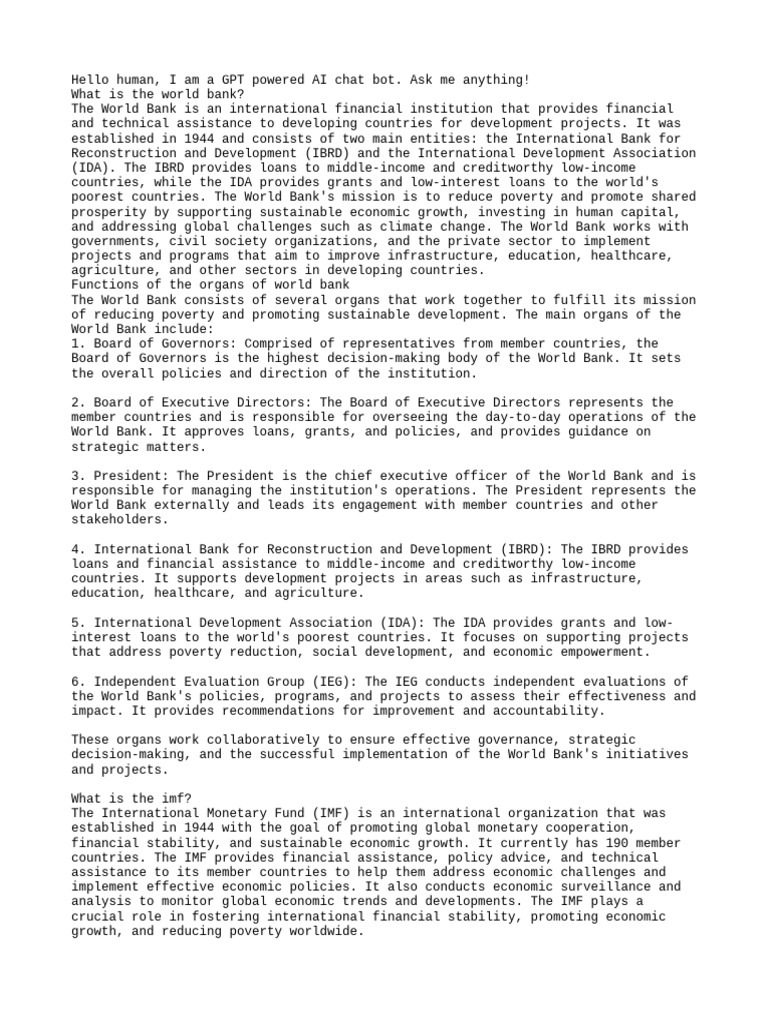 International Finance Assignment | PDF | International Development ...