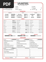 VTM V5 Character Sheet Template | PDF