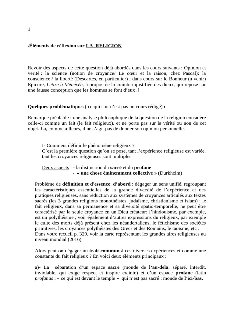 Analyse philosophique de la religion | PDF | Raison | Dieu