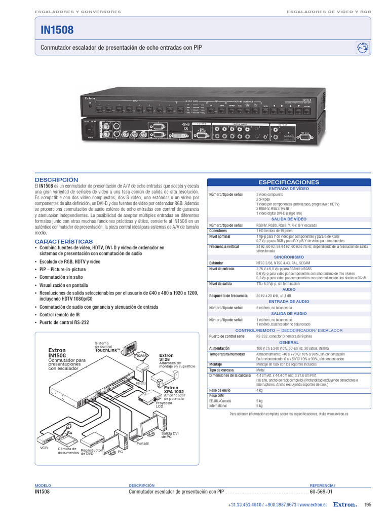 In1508 10cat SP | PDF | Vídeo | Tecnología de información y comunicaciones