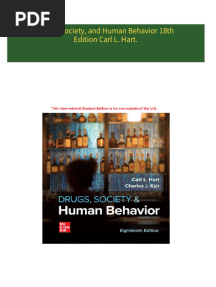Drugs, Society, and Human Behavior 18th Edition Carl L. Hart. 2024 Scribd Download