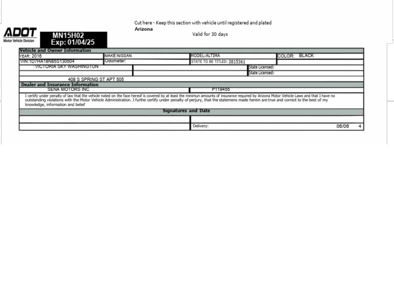 Vehicle Registration and Owner Details | PDF