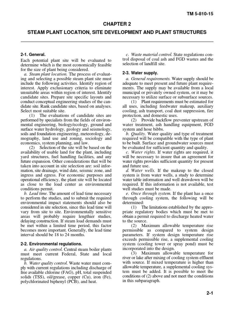 Steam Plant Site Development Guide | PDF | Hvac | Air Conditioning