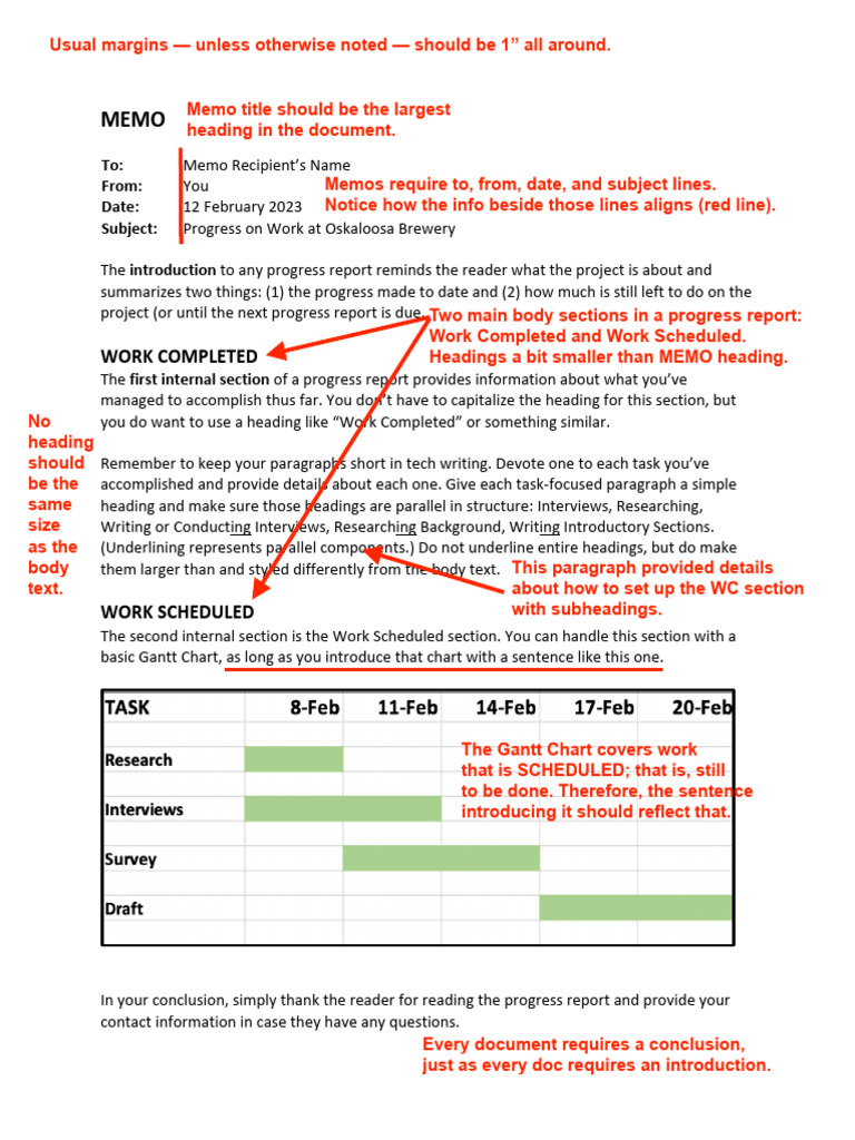 Oskaloosa Brewery Progress Report Memo | PDF