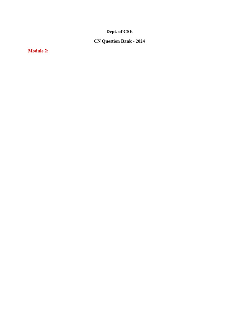 CN QB | PDF | Computer Network | Internet