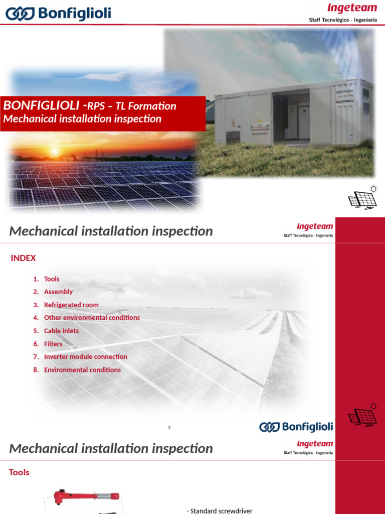 Mechanical Installation Inspection Guide | PDF | Power Inverter | Humidity
