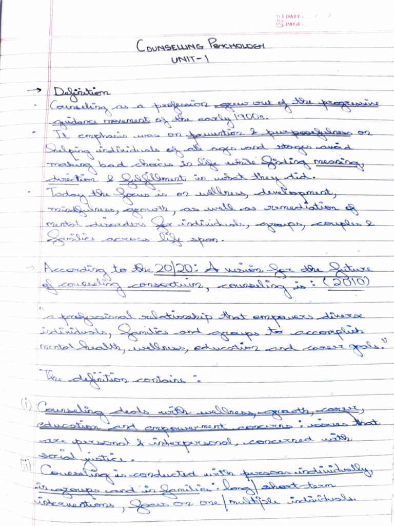 Unit 1 Counselling Psychology | PDF