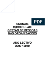 Sebenta de Gestao de Pessoas Nas Organizacoes