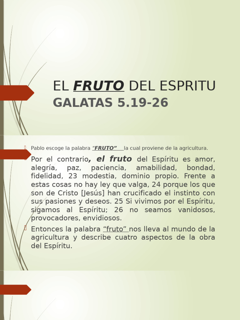 El Fruto Del Espritu | PDF