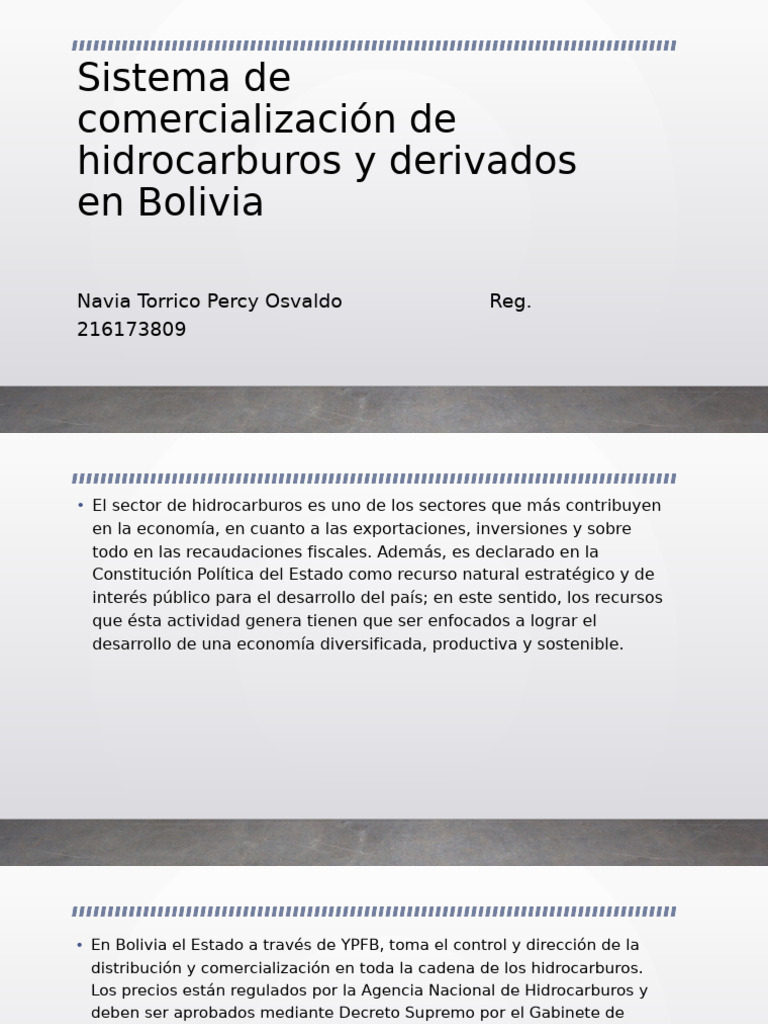 Comercialización de Hidrocarburos en Bolivia | PDF | Petróleo | Bolivia