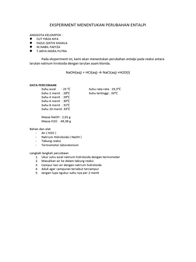 eksperimen kel 5 | PDF