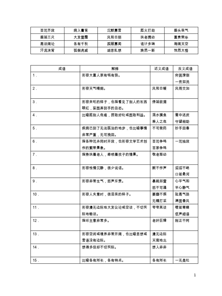 160847136 BC 4 6 成语练习| PDF