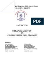 Vibration Analysis of Hybrid Cyramic Ball Bearings