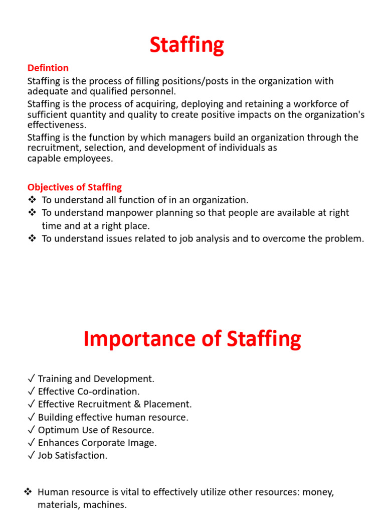 Essential Staffing Process Guide | PDF | Recruitment | Employment