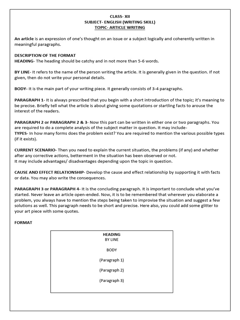 Article Writing 12 | PDF | Causality