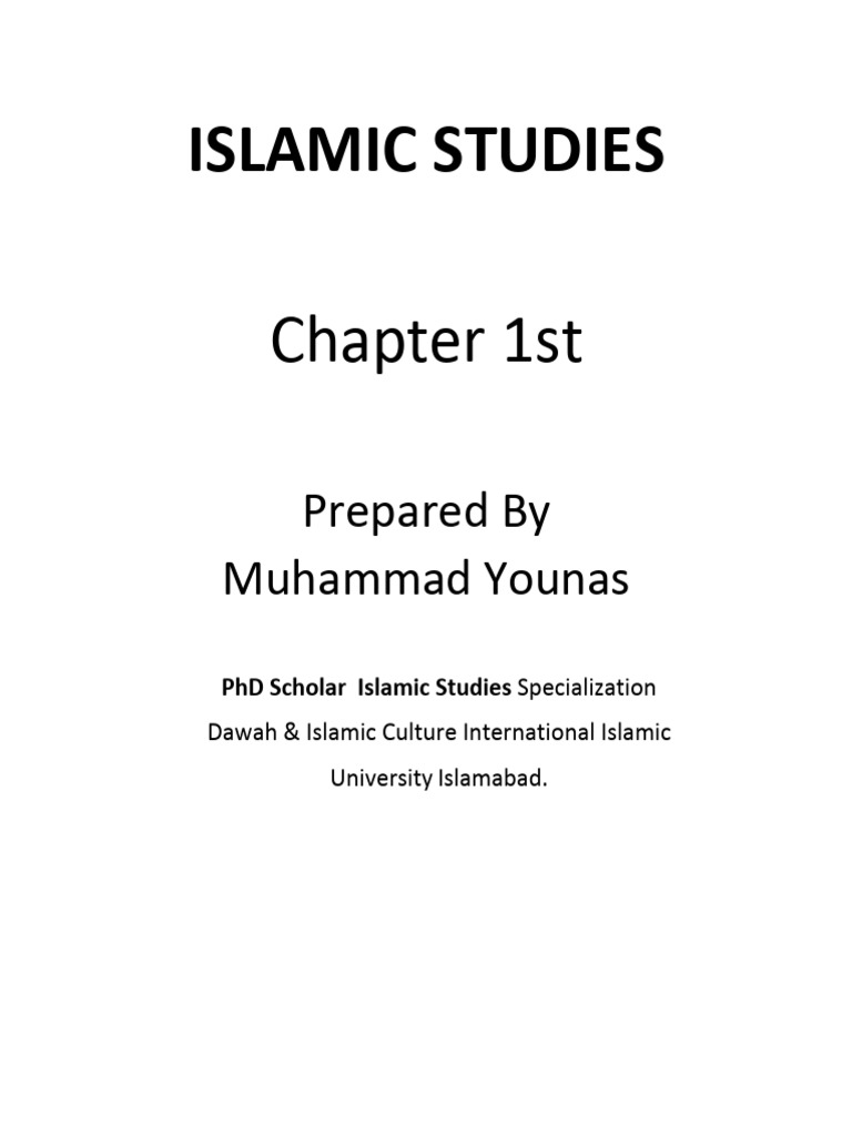 Chapter 1st Islamic Studies 27092020 025046pm 19032021 121906pm
