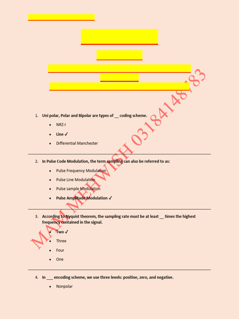 CS601 Quiz & Routing Protocols Guide | PDF | Modulation | Routing