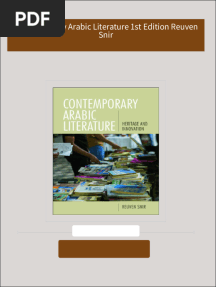 Contemporary Arabic Literature 1st Edition Reuven Snir All Chapters Instant Download