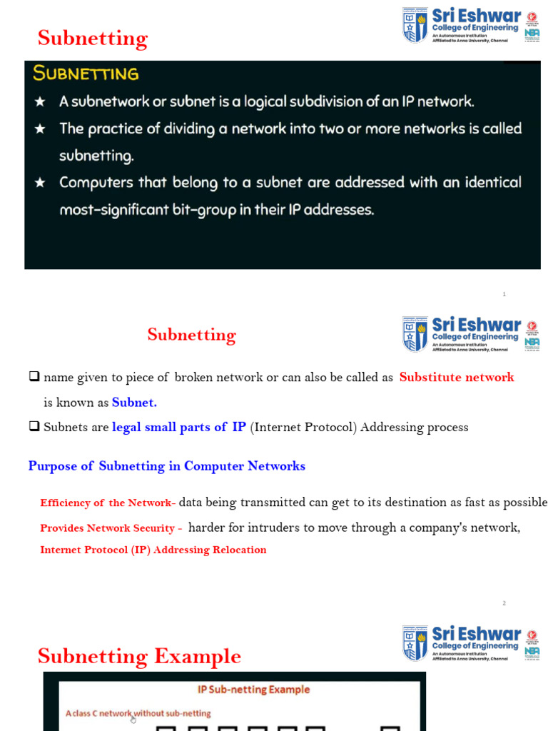 Understanding Subnetting and IP Addresses | PDF | Ip Address | Computer ...