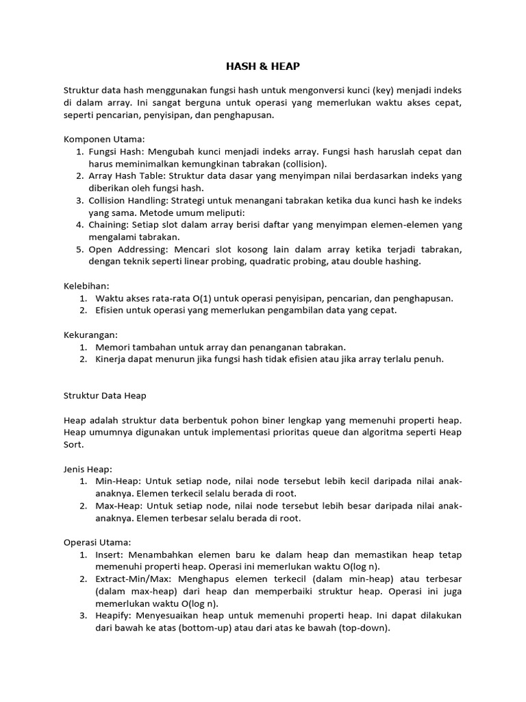 Hash & Heap | PDF